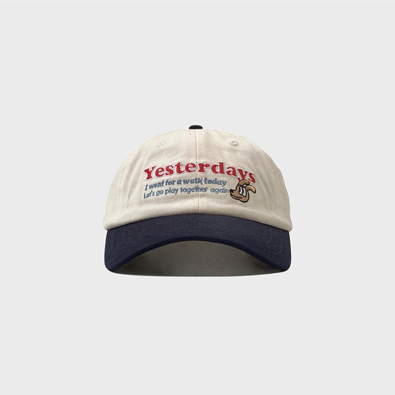 Women's Embroidered Baseball Cap - Cute Puppy Design