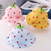 Summer Baby Bucket Hat - Strawberry Leaf Design