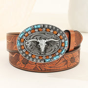 Vintage Western Denim Belt for Men