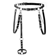 Edgy Punk Belt with Chain Detail