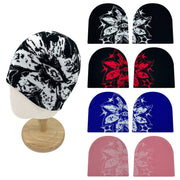 Floral Knit Beanie for Women