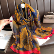 Begonia Floral Print Scarf Shawl