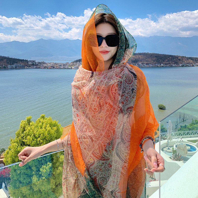 Versatile Travel Scarf for Sun Protection