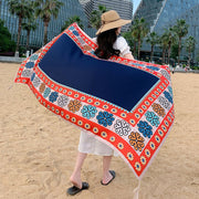 Ethnic Style Sun Block Shawl for Outdoor Walking