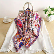 Spring Floral Square Scarf for Women