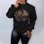 Cozy European & American Style Round Neck Sweater for Women