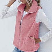 Lightweight Plush Vest for Women - Slim Fit Zipper