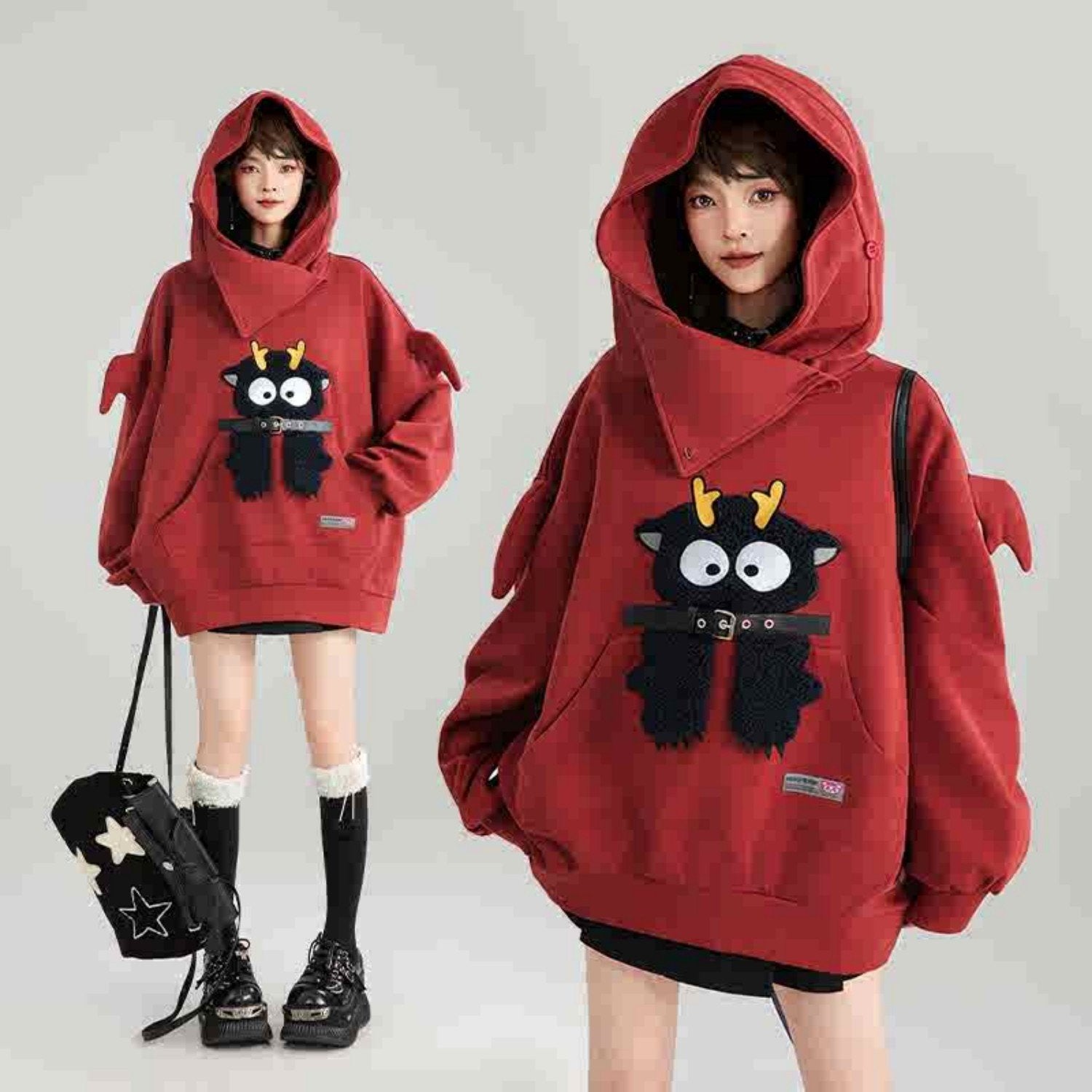 Cozy Cartoon Hoodie for Women - Soft & Stylish