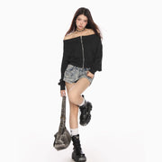 Autumn Chic Off Shoulder Top for Women