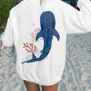 Cozy Graphic Crew Neck Sweatshirt for Women