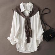 Casual Loose Two-Piece Cotton Shirt Set