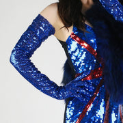 Sequined Lace Finger Gloves - Add a Touch of Elegance