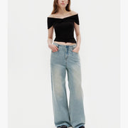 Pleated Short Sleeve Slim Fit Top