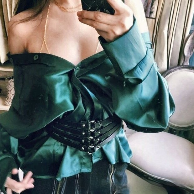 Add Edge with Thick Leather Waist Belt