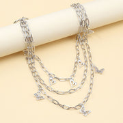 Layered Butterfly Body Chain Necklace