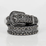 Vintage Embossed Pin Buckle Belt for Women