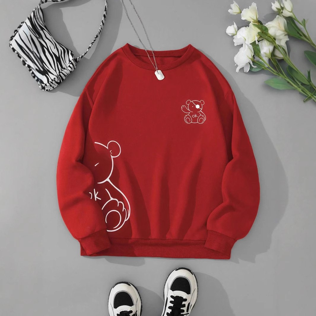 Cozy Teddy Bear Sweatshirt for Women