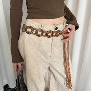 Hand-woven Ring Waist Strap for Women - Retro Ethnic Style
