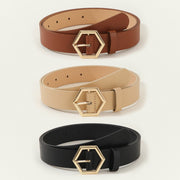 Elegant Hexagonal Star Casual Belt for Women