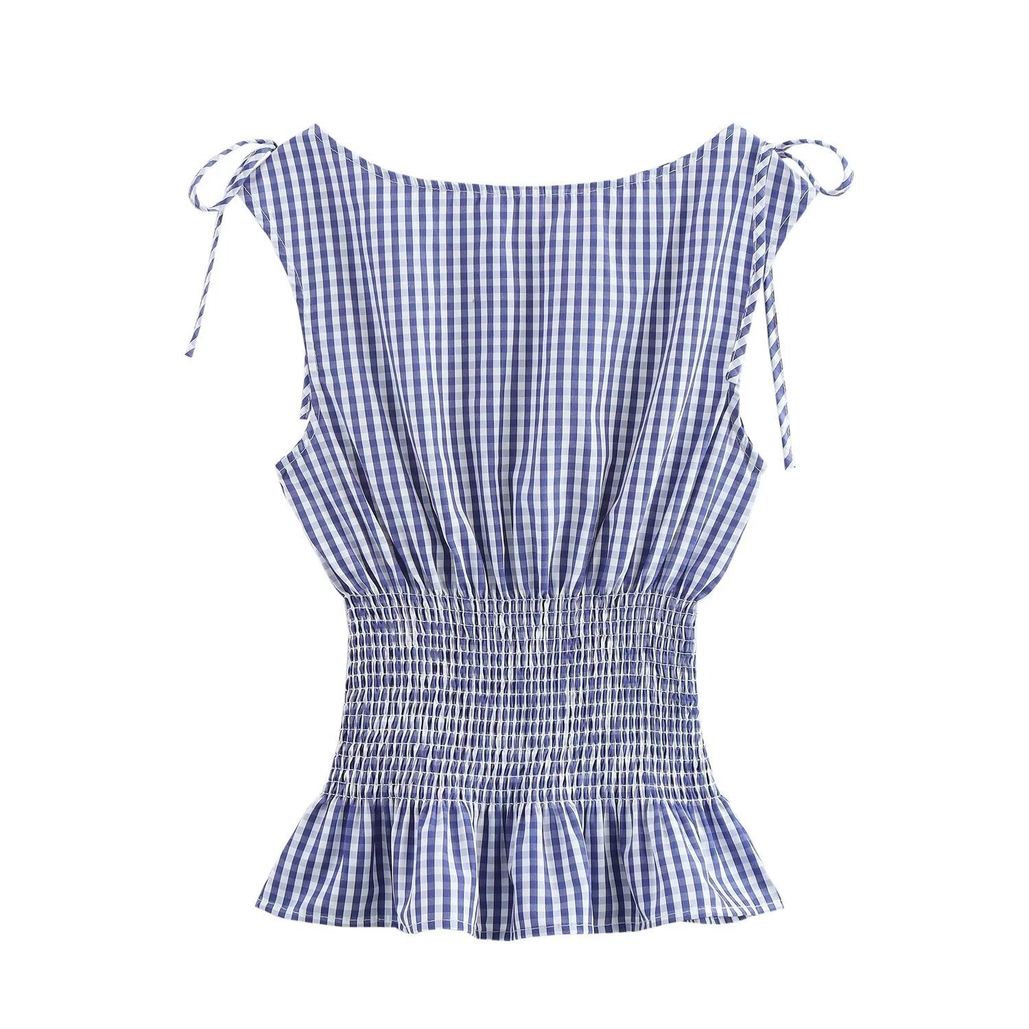Waist-Controlled Top with 3D Effect