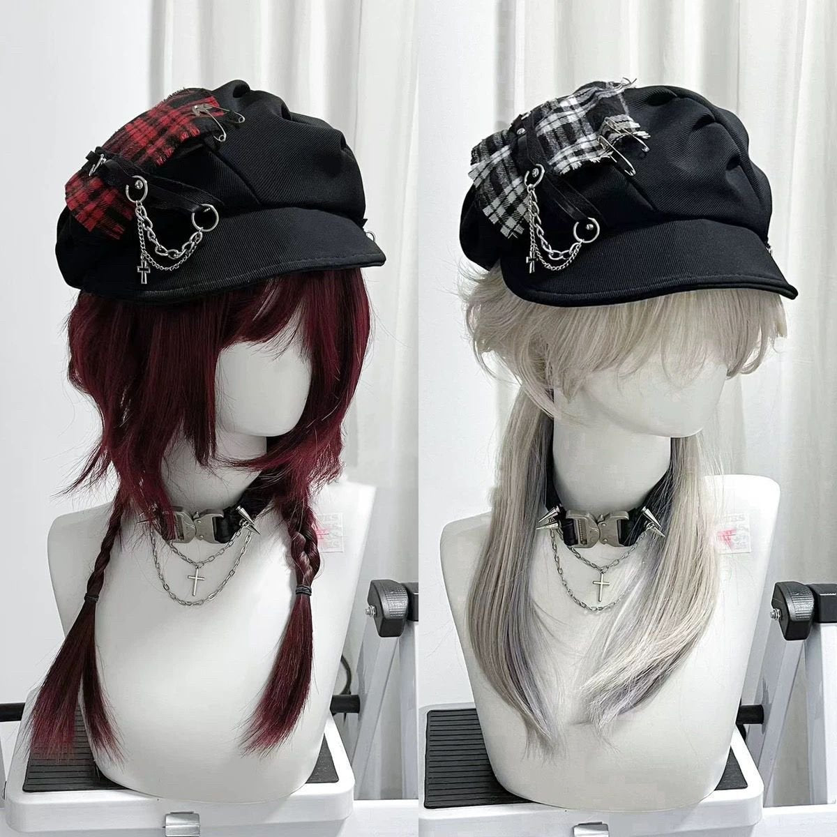 Plaid Beret Hat