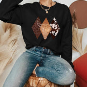 Casual Women's Cowboy Print Hoodie - Perfect for Daily Wear