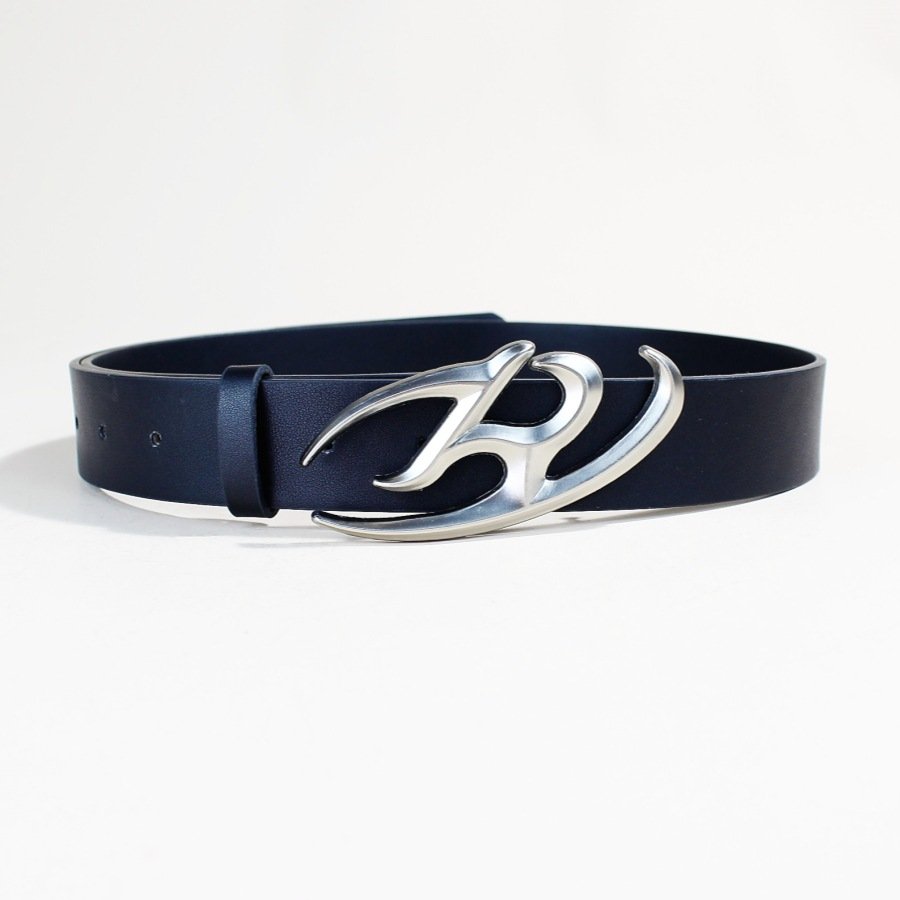 Retro R Buckle Belt for Men, Patented Leather, Simple and Trendy