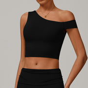 Chic Asymmetric Workout Yoga Vest for Women