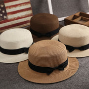 Sun-Protecting Summer Top Hat with Bowknot