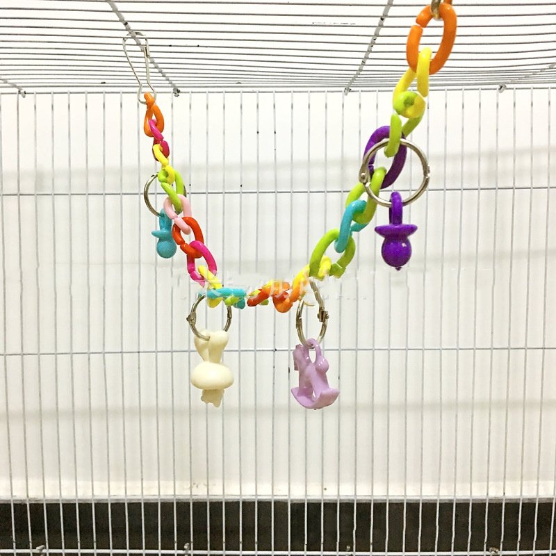 Bird Swing for Parrots - Acrylic Chain Suspension