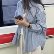 Niche Striped Long Sleeve Loose Casual Shirt