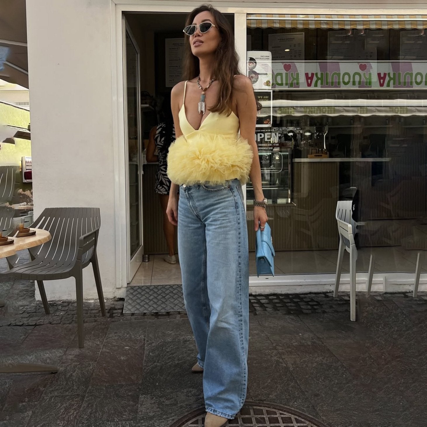 Trendy Mesh V-Neck Suspenders for Women
