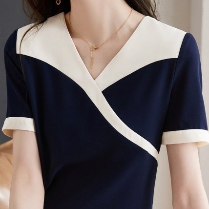 Chic V-Neck Chiffon Blouse Loose Summer Shirt