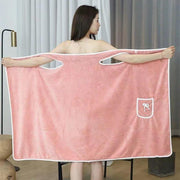 Stay Dry & Stylish Coral Fleece Bath Skirt