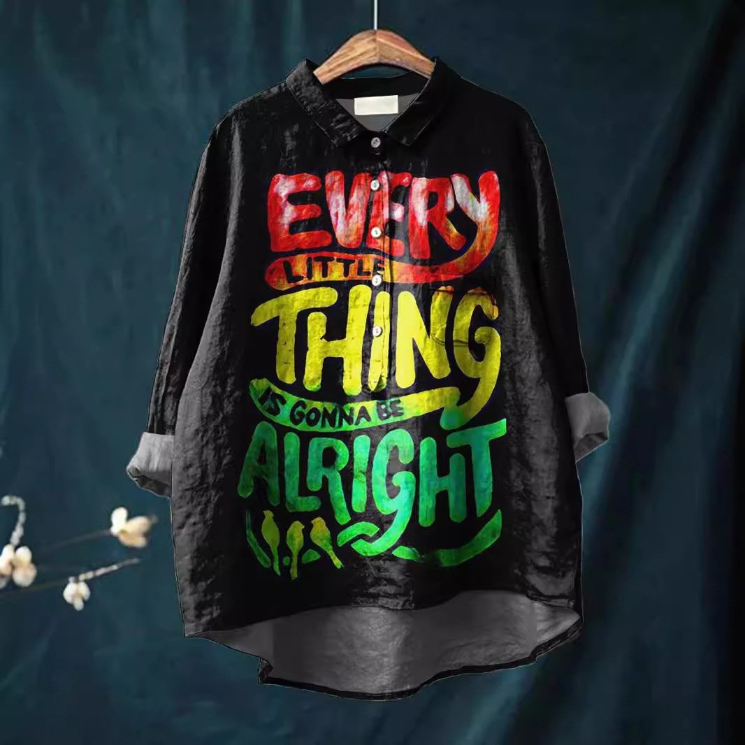 Men's 3D Graffiti Print Lapel Shirt Streetwear