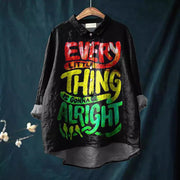 Men's 3D Graffiti Print Lapel Shirt Streetwear