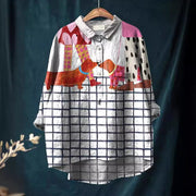 Chic Animal Print Casual Blouse for Women