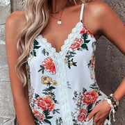 V-Neck Floral Summer Vest for Women