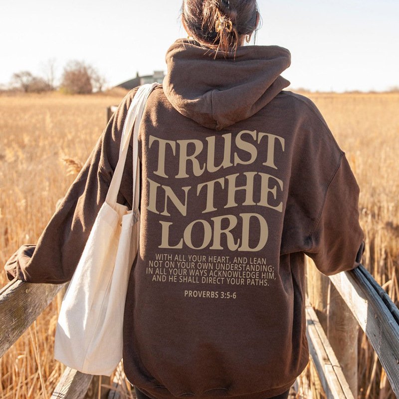 Cozy Letter Print Hoodie for Women
