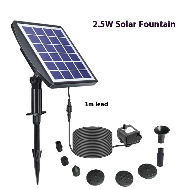 Solar Powered Floating Fountain for Pond or Water Garden