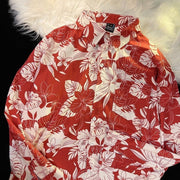 Men's Retro Hong Kong Style Printed Long Sleeve Shirt