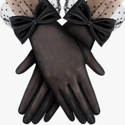 Vintage Wedding Gloves with Mesh Details for Bride