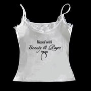 Sweet Bow Print Halter Top for Women