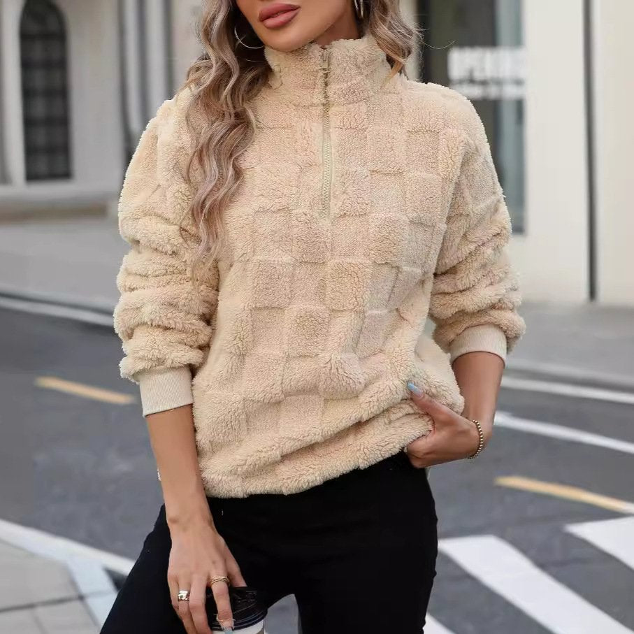 Cozy Plaid Sweater for Women