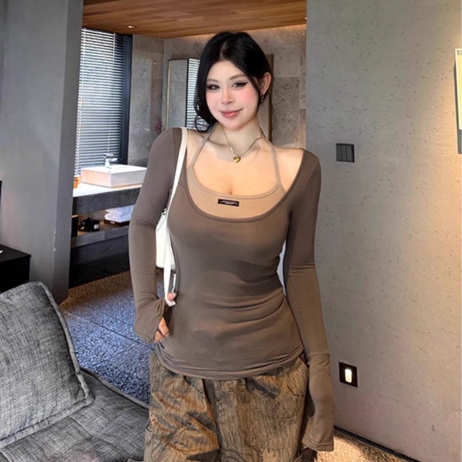 Women's Slimming Two-Piece Long-Sleeve Top