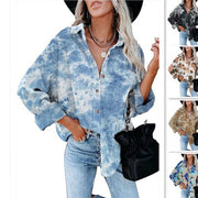 Oversized Corduroy Long Sleeve Button-Down Shirt