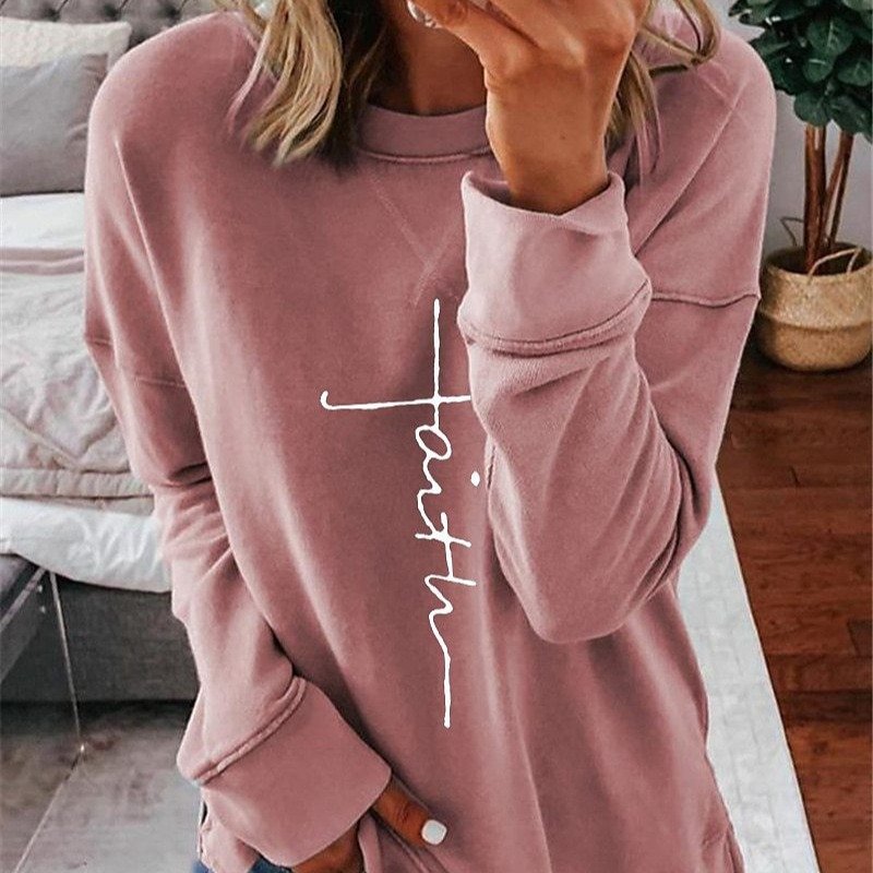 Cozy Letter Sweater for Women