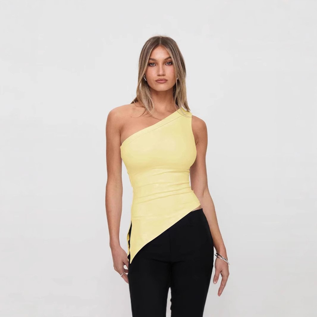 Irregular Slit Top for Women - Street Fashion Pullover
