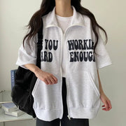 Comfortable Loose Fit Korean Hoodie for Curvy Women