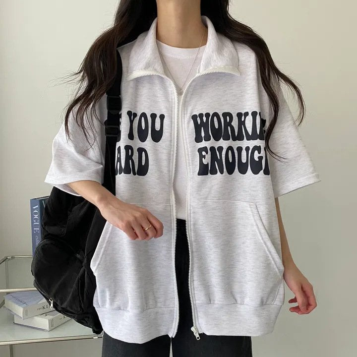 Comfortable Loose Fit Korean Hoodie for Curvy Women